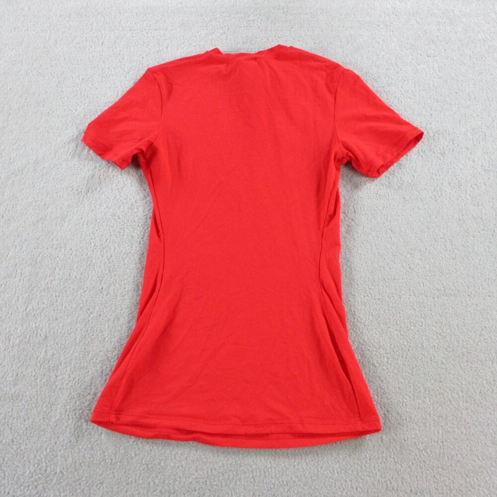 SKIMS Fits Everybody Short Sleeve T Shirt Womens 2XS XXS Cherry Red Stretch NWT - Picture 4 of 9